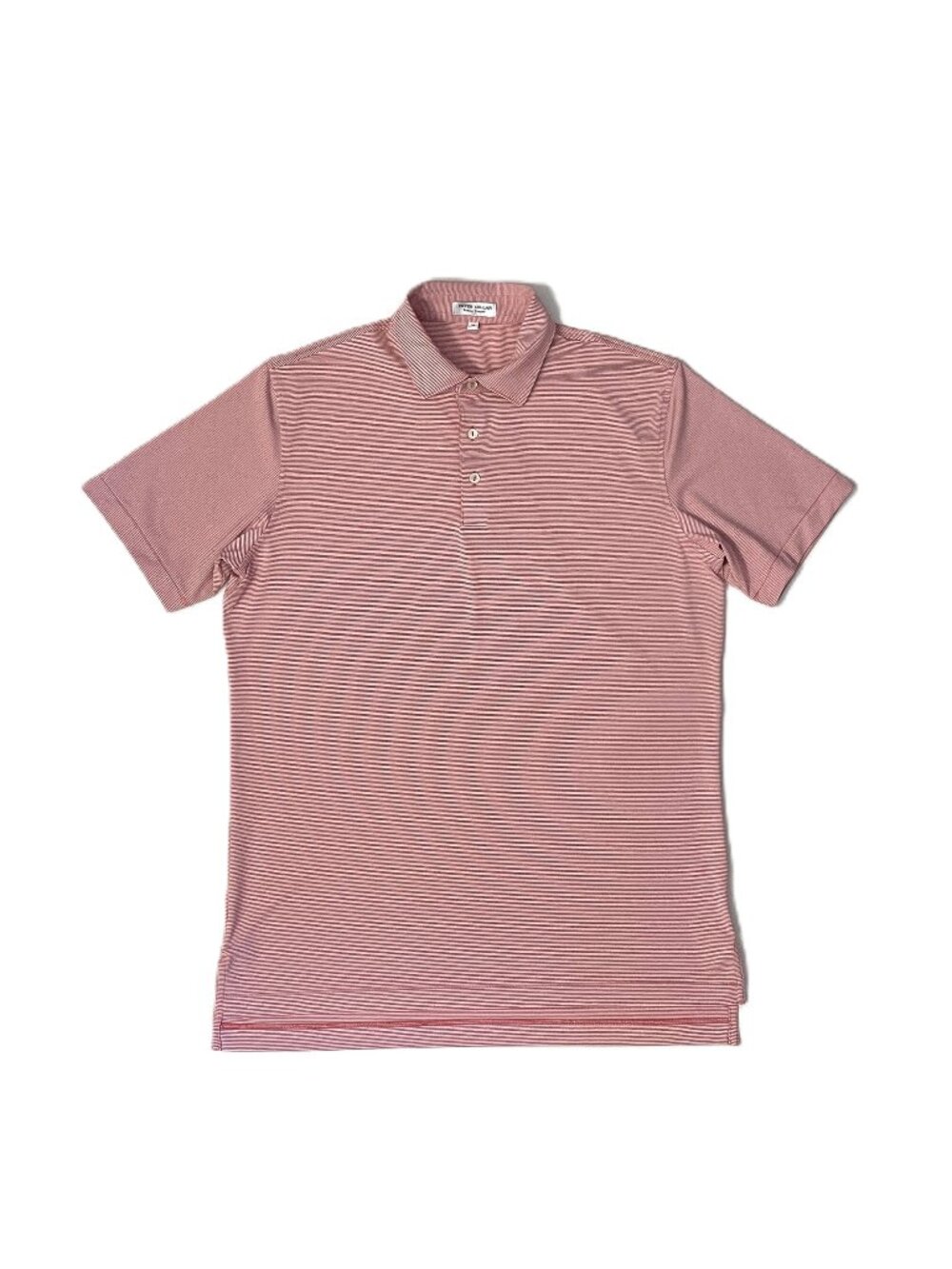 Peter Millar Summer Comfort Polo Shirt Men's M Light Red Stripe Golf Performance